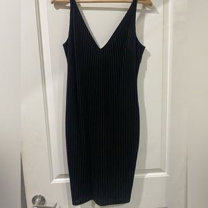 Black Velour, Pinstripe Dress